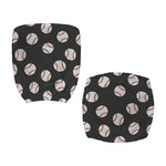 Black Baseball Pattern Print Office Chair Cover
