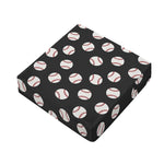 Black Baseball Pattern Print Outdoor Seat Cushion Cover