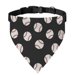 Black Baseball Pattern Print Over The Collar Dog Bandana