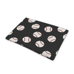 Black Baseball Pattern Print Pet Cooling Mat Cover