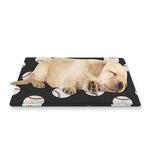 Black Baseball Pattern Print Pet Cooling Mat Cover