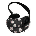 Black Baseball Pattern Print Pet Sling Carrier