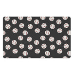 Black Baseball Pattern Print Polyester Doormat