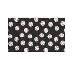 Black Baseball Pattern Print Polyester Flag