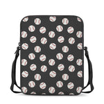 Black Baseball Pattern Print Rectangular Crossbody Bag