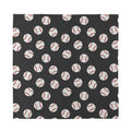 Black Baseball Pattern Print Silk Bandana