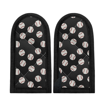 Black Baseball Pattern Print Skillet Handle Cover