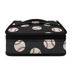 Black Baseball Pattern Print Small Lunch Bag