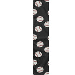 Black Baseball Pattern Print Table Runner