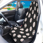 Black Baseball Pattern Print Waterproof Car Seat Cover