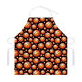 Black Basketball Pattern Print Adjustable Apron