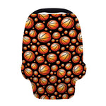 Black Basketball Pattern Print Baby Seat Cover