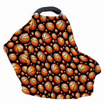 Black Basketball Pattern Print Baby Seat Cover