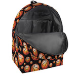 Black Basketball Pattern Print Backpack