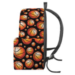 Black Basketball Pattern Print Backpack