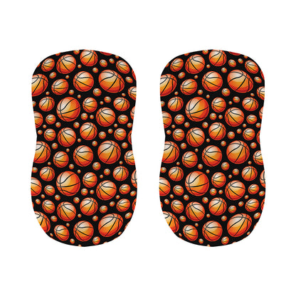 Black Basketball Pattern Print Bar Stool Covers