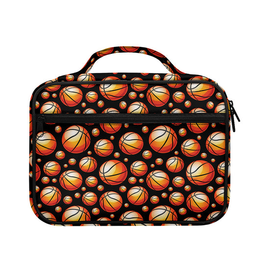 Black Basketball Pattern Print Briefcase Bible Bag