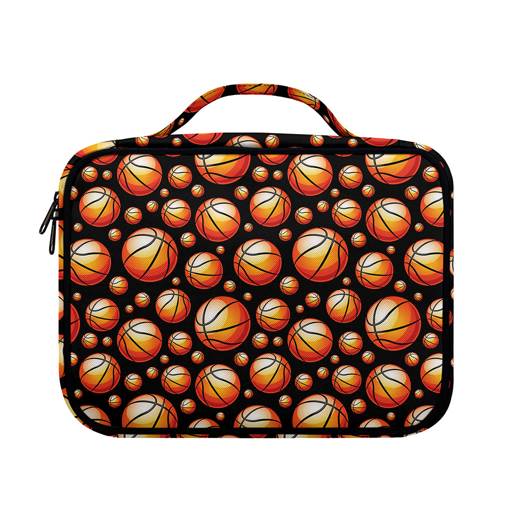 Black Basketball Pattern Print Briefcase Bible Bag