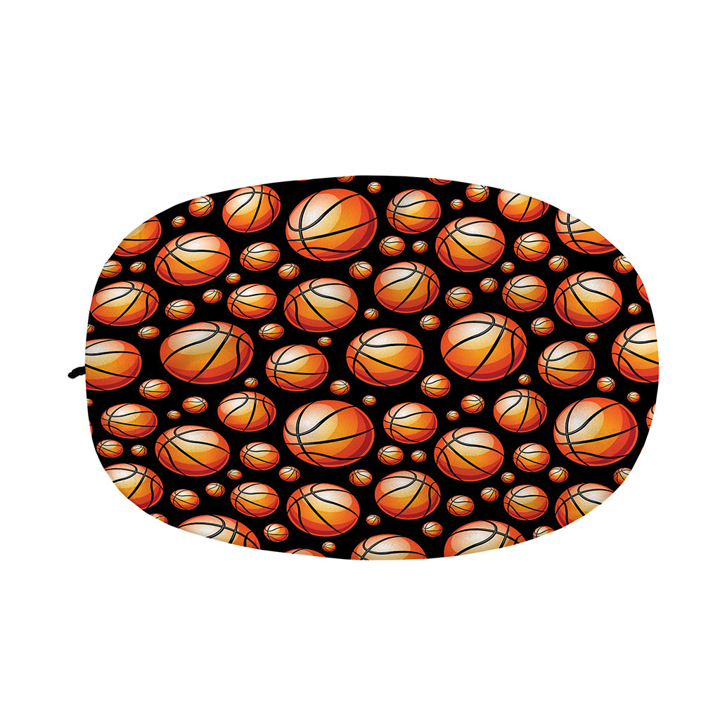 Black Basketball Pattern Print Car Side Mirror Covers