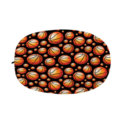 Black Basketball Pattern Print Car Side Mirror Covers