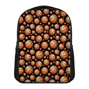 Black Basketball Pattern Print Casual Backpack