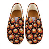 Black Basketball Pattern Print Casual Shoes