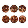 Black Basketball Pattern Print Coaster Set
