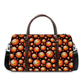 Black Basketball Pattern Print Duffel Bag