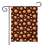 Black Basketball Pattern Print House Flag