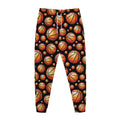 Black Basketball Pattern Print Jogger Pants
