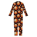 Black Basketball Pattern Print Jumpsuit