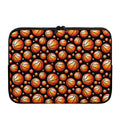 Black Basketball Pattern Print Laptop Sleeve