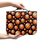 Black Basketball Pattern Print Leather Bible Cover