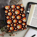 Black Basketball Pattern Print Leather Bible Cover