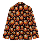 Black Basketball Pattern Print Men's Blazer