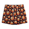 Black Basketball Pattern Print Mesh Shorts