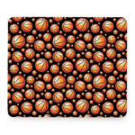 Black Basketball Pattern Print Mouse Pad