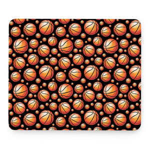 Black Basketball Pattern Print Mouse Pad