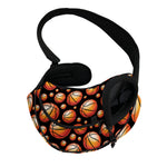 Black Basketball Pattern Print Pet Sling Carrier