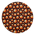 Black Basketball Pattern Print Round Blanket