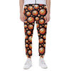 Black Basketball Pattern Print Scuba Joggers