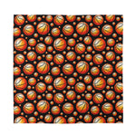Black Basketball Pattern Print Silk Bandana