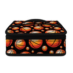 Black Basketball Pattern Print Small Lunch Bag
