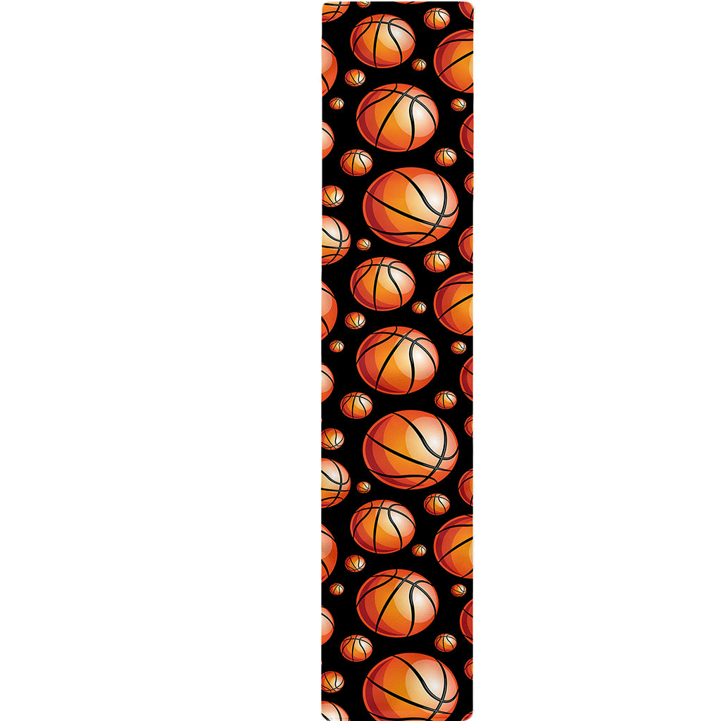 Black Basketball Pattern Print Table Runner