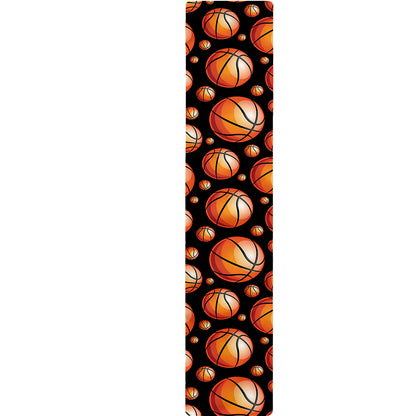 Black Basketball Pattern Print Table Runner