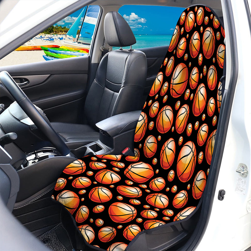 Black Basketball Pattern Print Waterproof Car Seat Cover