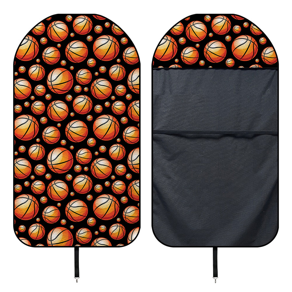 Black Basketball Pattern Print Waterproof Car Seat Cover