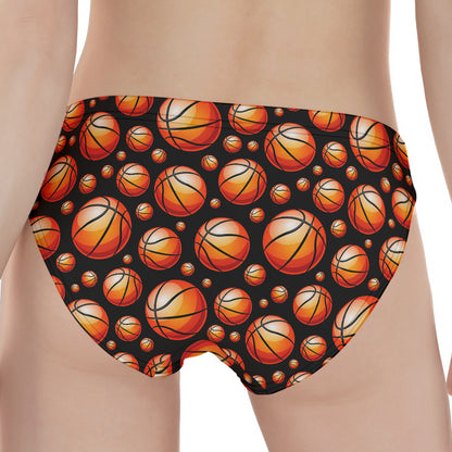 Black Basketball Pattern Print Women's Panties