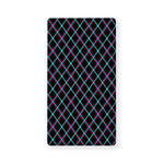 Black Blue And Pink Tartan Pattern Print Baby Crib Sheet