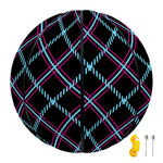 Black Blue And Pink Tartan Pattern Print Basketball